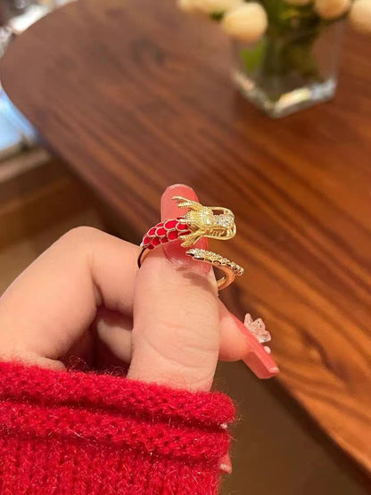 Wholesale Cute Dragon Copper Plating Rings