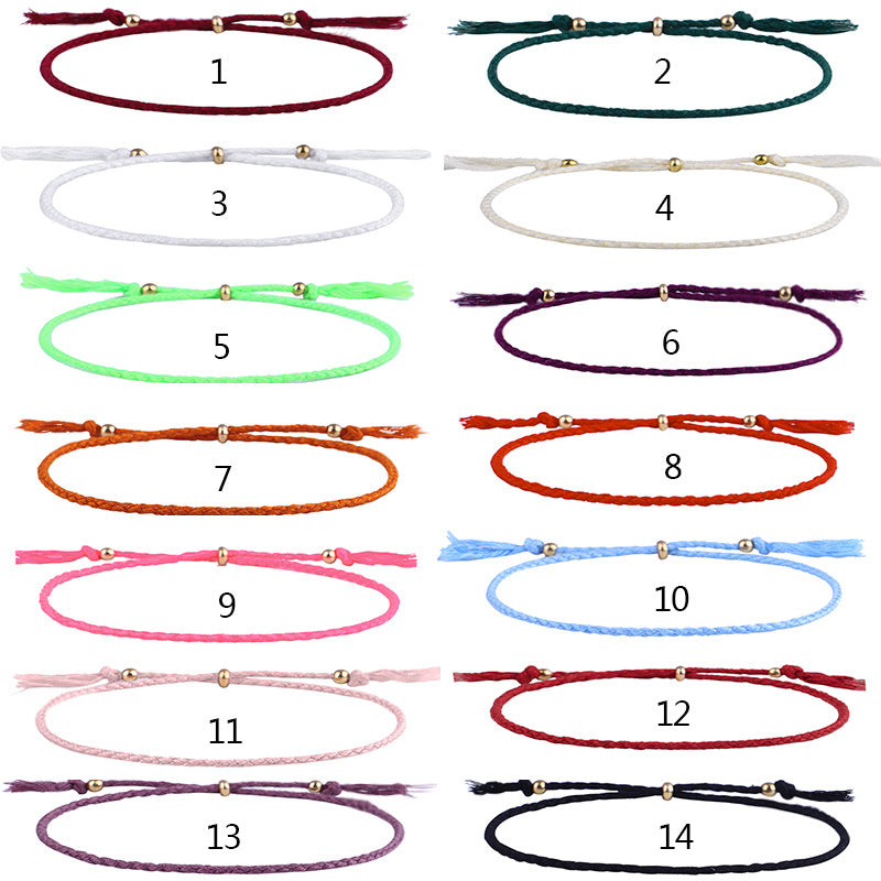 Simple Style Solid Color Rope Braid Women's Bracelets