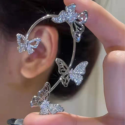 Vintage Butterfly Ear Hook No-ear Piercing Ear Hook Alloy Ear Bone Clip