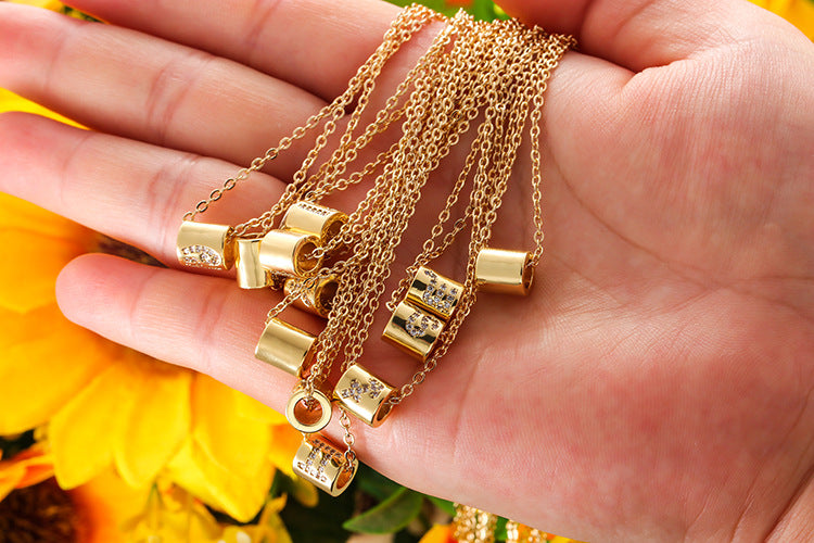 Fashion Constellation Copper Plating Zircon Pendant Necklace