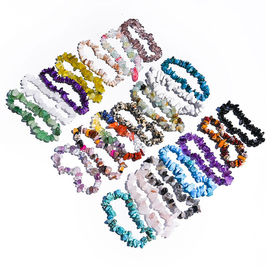 Wholesale Simple Style Solid Color Natural Stone Polishing Bracelets