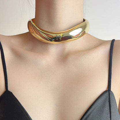 Copper Gold Plated IG Style Simple Style Solid Color Choker