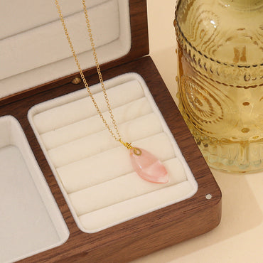 Expressive Natural Stone Electroplating Necklaces