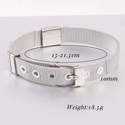 Wholesale Simple Style Solid Color Titanium Steel Plating Gold Plated Bangle