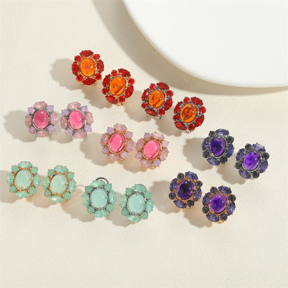 European and American new acrylic flower high-quality texture earrings ins style versatile personality trend earrings jewelry wholesale