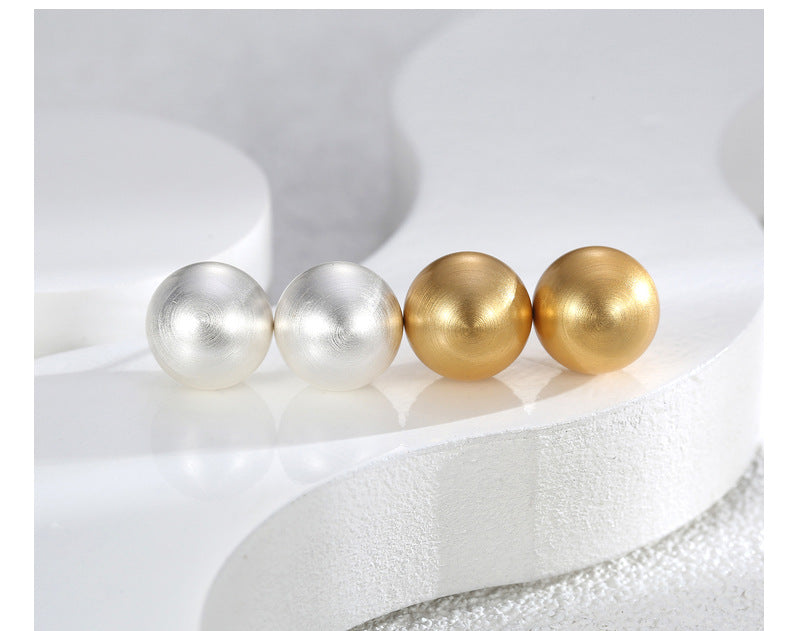 1 Pair Fashion Ball Copper Plating Ear Studs