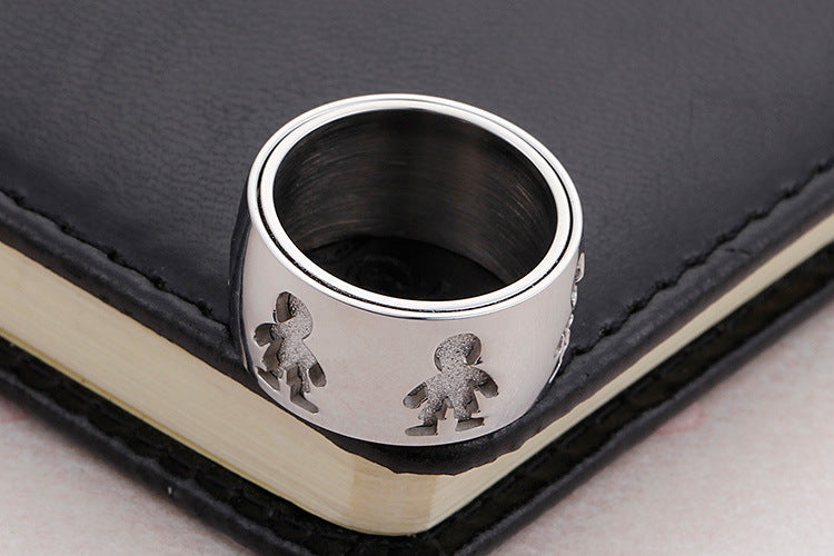 Wholesale Titanium Steel Chain Rotating Stainless Steel Ring Gooddiy