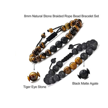 Ethnic Style Geometric Natural Stone Beaded Bracelets