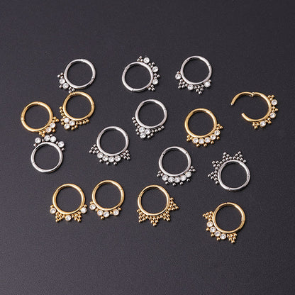 Ethnic Style Geometric Stainless Steel Plating Nose Ring