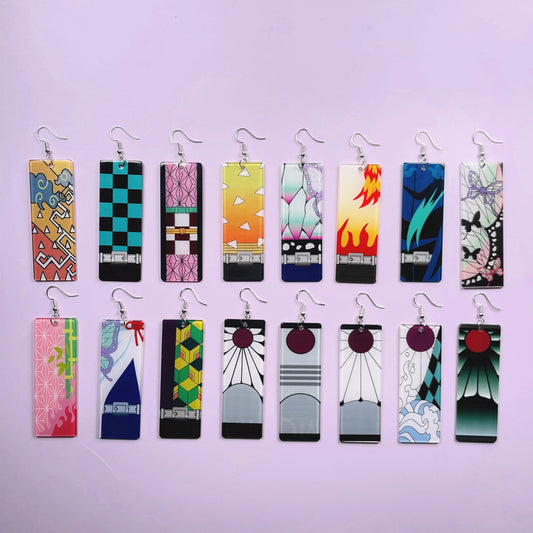 1 Pair Fashion Printing Rectangle Arylic Women's Drop Earrings