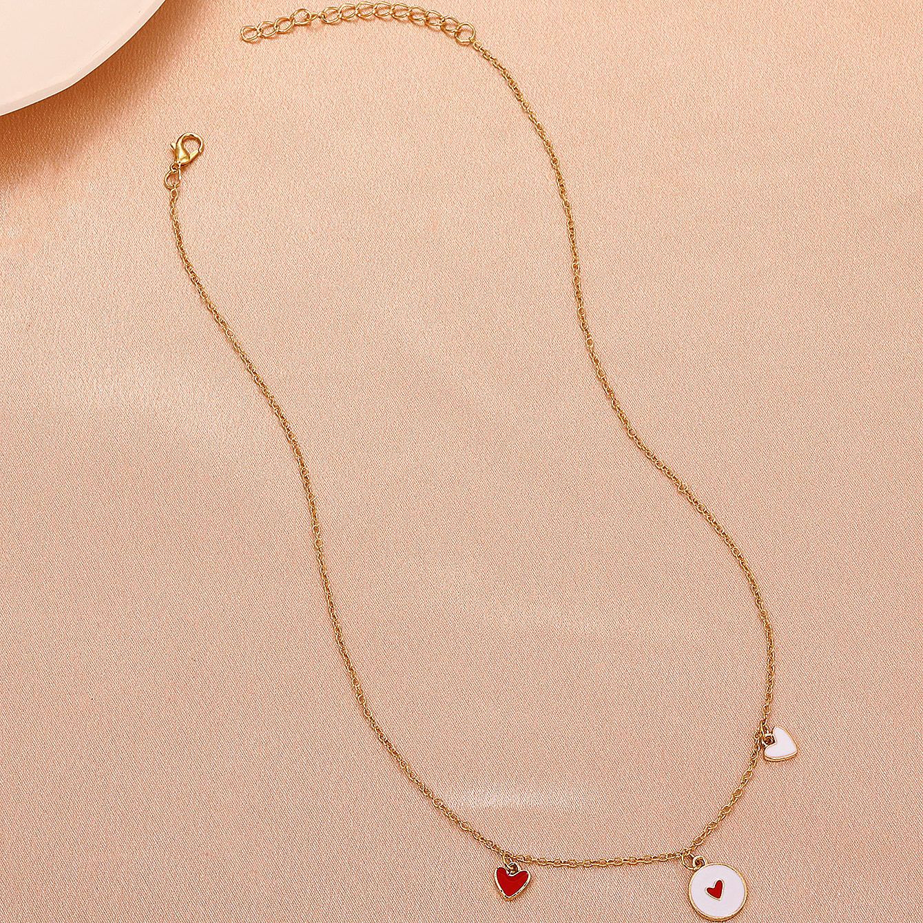 Korean Red Heart Pendant Necklace Wholesale Gooddiy