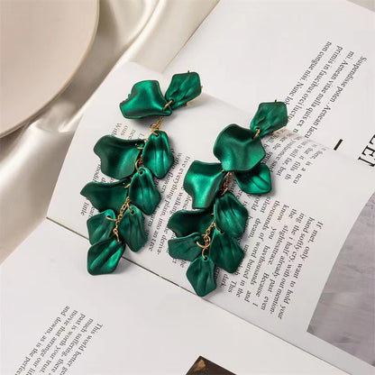 1 Pair Ig Style Retro Flower Plating Arylic Drop Earrings