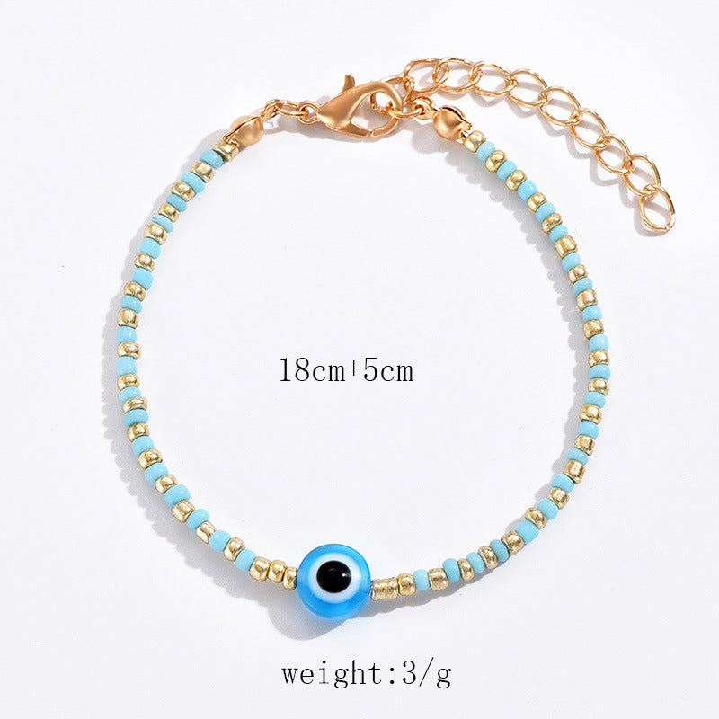 Fashion Eye Resin Beaded Plating Women's Bracelets 1 Piece