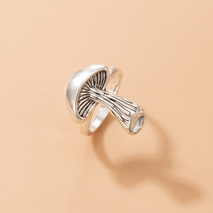 Cross-border European And American Simple Geometric Letter Animal Fish Mushroom Love Single Ring