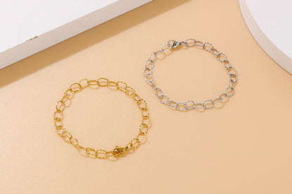 Fashion Simple Hollow O-chain Bracelet Necklace Set Wholesale Gooddiy