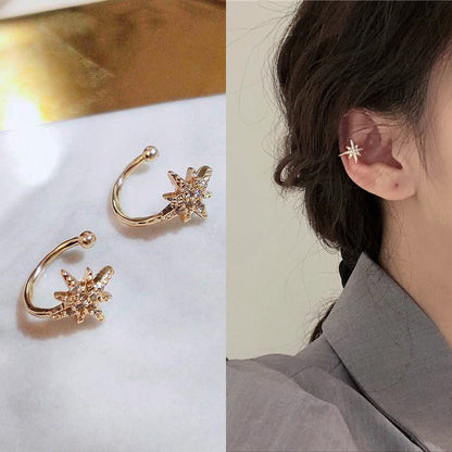 Fashion U Shape Copper Plating Zircon Women's Ear Studs 1 Piece