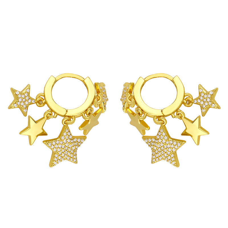 Fashion Star Metal Earrings Wholesale