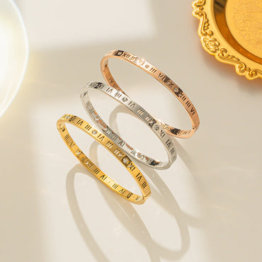 Titanium Steel 18K Gold Plated Bangles