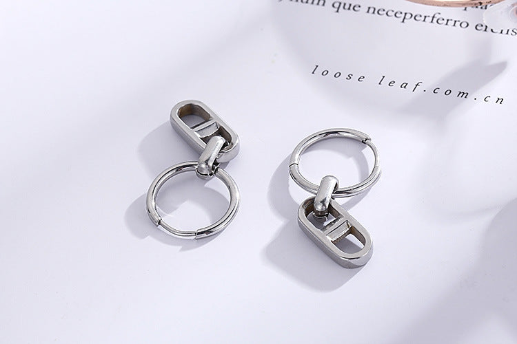 European And American Stainless Steel Chain Earrings Wholesale