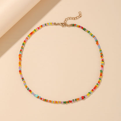 Bohemian Colorful Beaded Rice Bead Necklace Wholesale Gooddiy