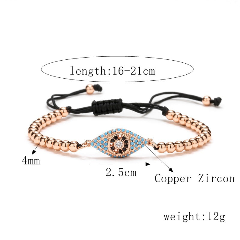 Fashion Eye Copper Bracelets Plating Zircon Copper Bracelets