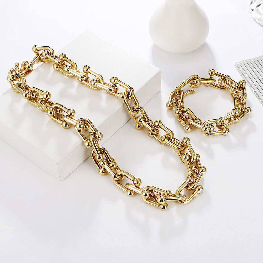 Wholesale Jewelry Fashion U-shaped Stitching Chain Bracelet Gooddiy