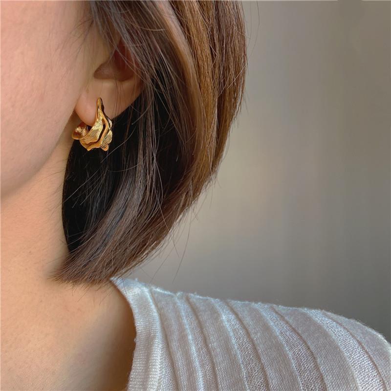 1 Pair Fashion Water Droplets Metal Plating Women's Ear Studs