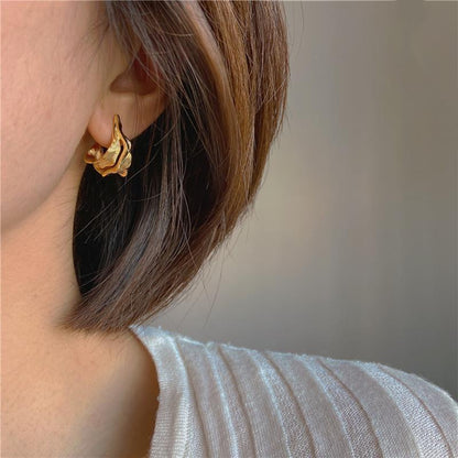 1 Pair Fashion Water Droplets Metal Plating Women's Ear Studs
