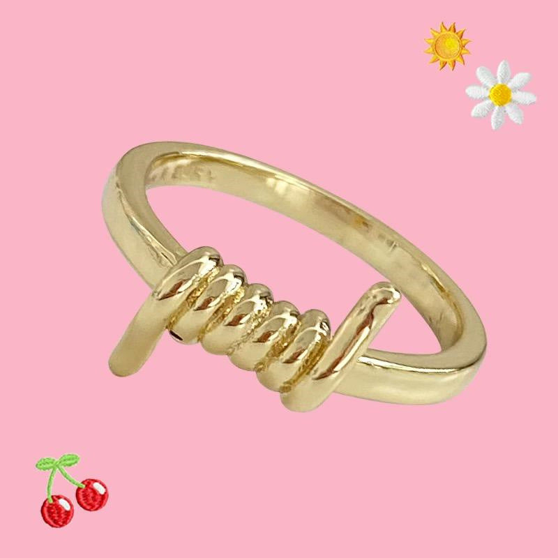 Pure Color Simple Spiral Circle Ring Copper Plated Real Gold Painted Oil Ring Creative Cross-border Explosive Bracelet