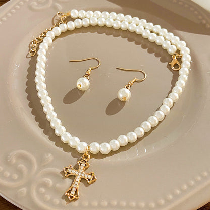 Simple Style Classic Style Round Artificial Pearl Zinc Alloy Beaded Women's Jewelry Set