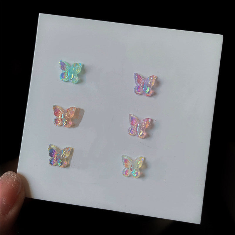 Fairy Style Butterfly Synthetic Resin Women's Ear Studs 1 Pair