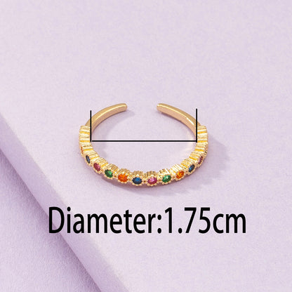 Popular 1 Copper Inlaid Zircon Open Ring Cross-border Trade New Bracelet Qingdao Jewelry Factory