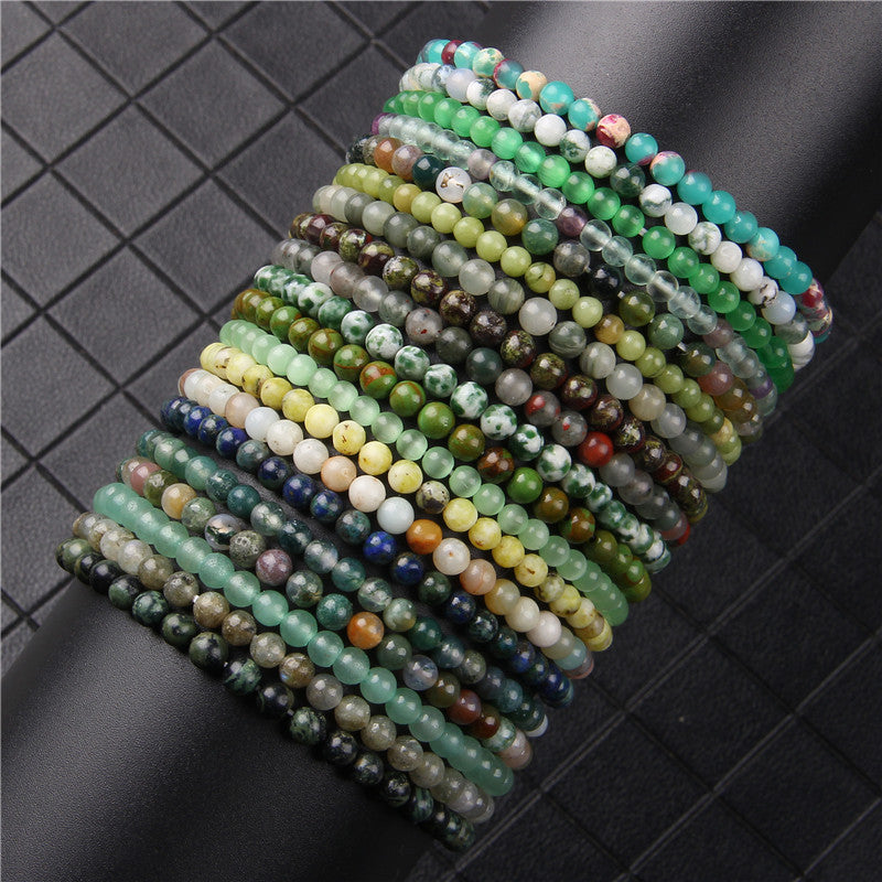 Fashion Round Natural Stone Beaded Bracelets 1 Piece