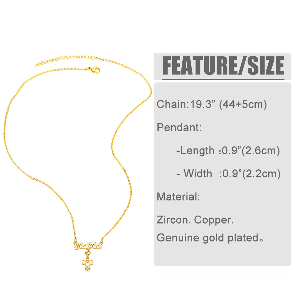 Fashion Mama Geometric Heart Copper Necklace