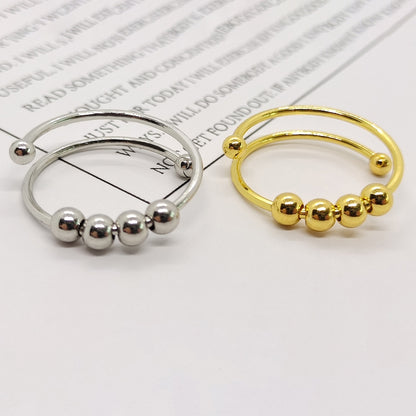 Fashion Round Stainless Steel Copper Rings 1 Piece