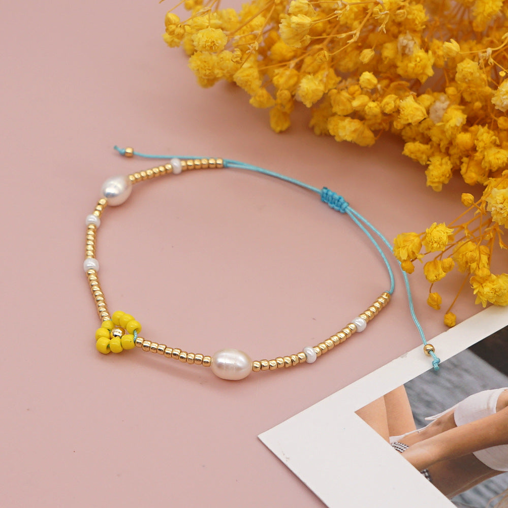 Gooddiy Wholesale Jewelry Fashion Beads Hand-woven Small Daisy Bracelet