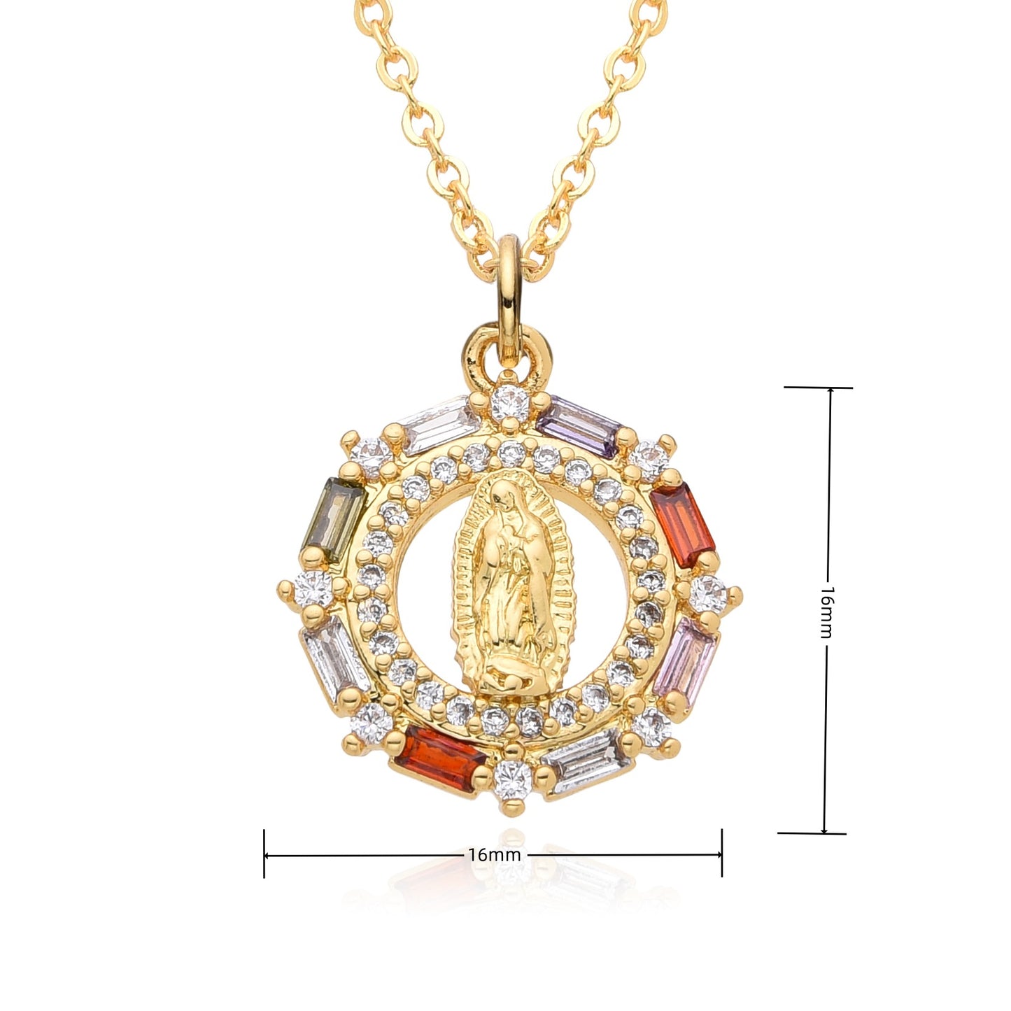 Copper Casual Elegant Moon Crown Pendant Necklace