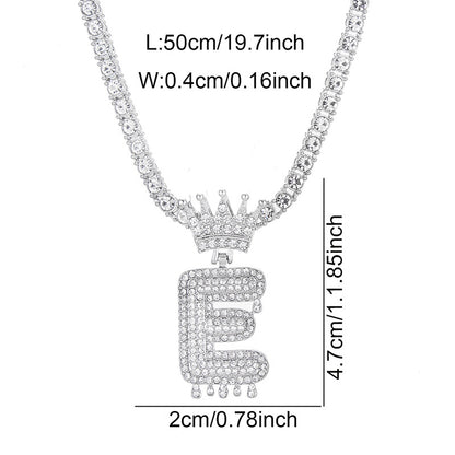 Hip-hop Letter Alloy Inlay Rhinestones Men's Charms Necklace