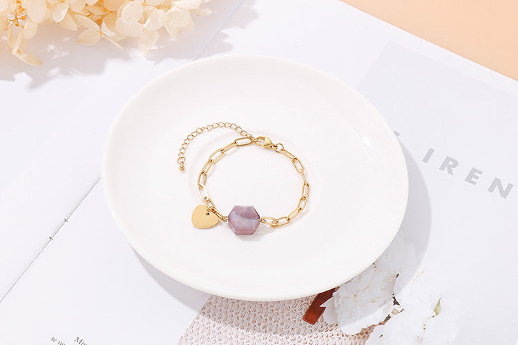 Stainless Steel Heart-shaped Fashion Adjustable Bracelet Wholesale Jewelry Gooddiy