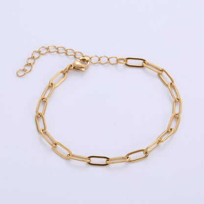 Simple Style Geometric Titanium Steel Plating Bracelets 1 Piece