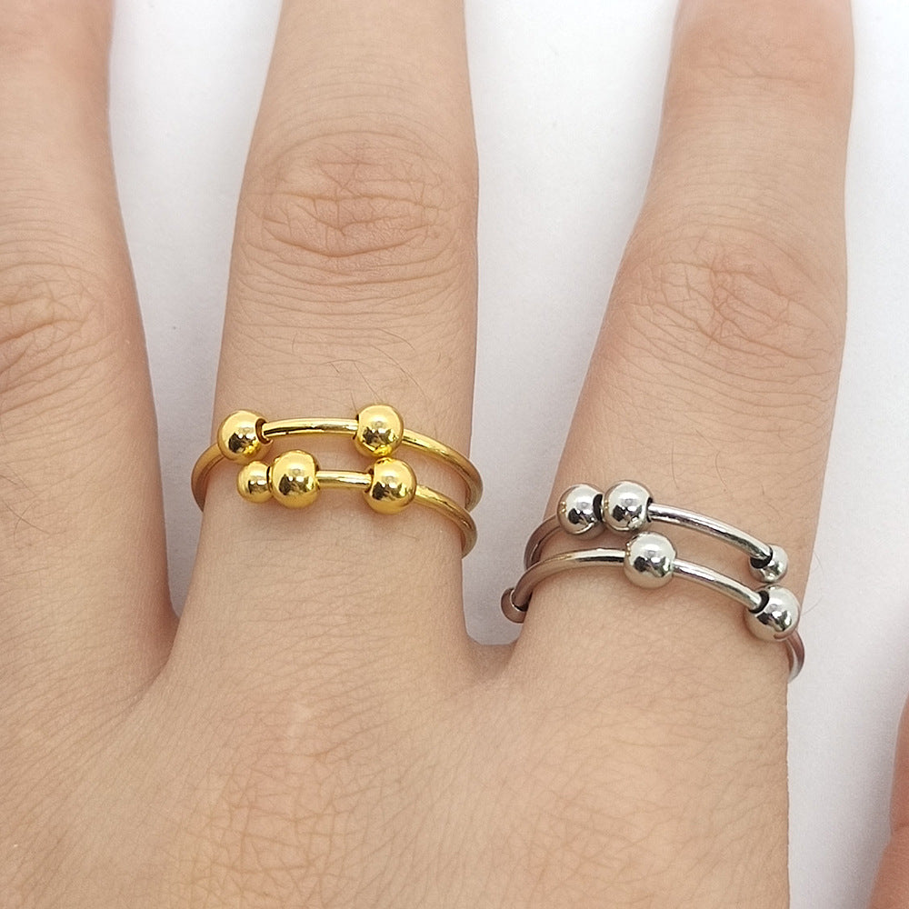 Fashion Round Stainless Steel Copper Rings 1 Piece