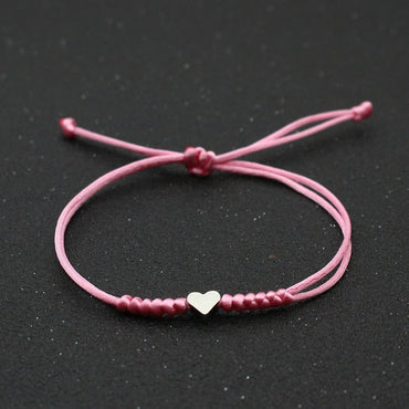Simple Style Heart Shape Rope Copper Unisex Bracelets