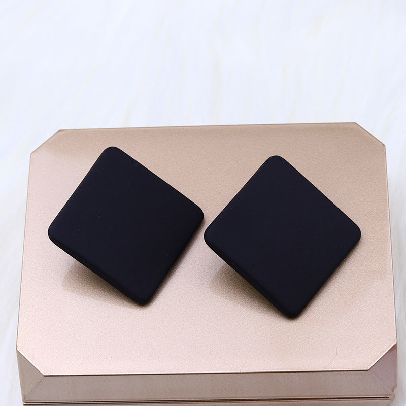 1 Pair Simple Style Geometric Arylic Stoving Varnish Women's Ear Studs