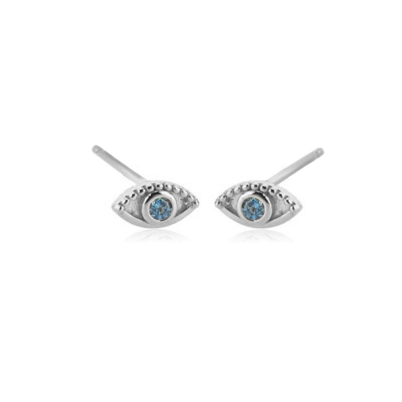 1 Pair Simple Style Eye Plating Inlay Copper Zircon Ear Studs