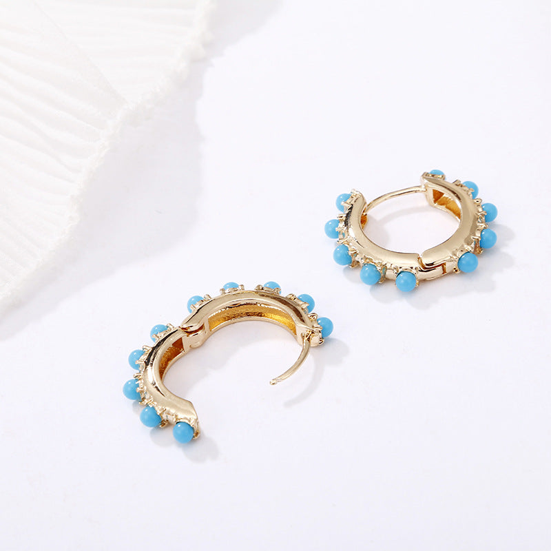 Wholesale Jewelry Hollow Color Round Pearl Earrings Gooddiy