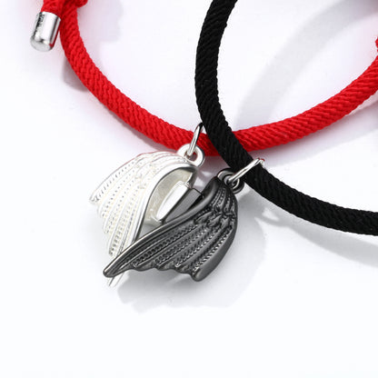 Elegant Classic Style Wings Alloy Plating Valentine's Day Couple Bracelets