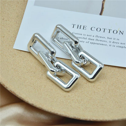 1 Pair Elegant Simple Style Geometric Plating Arylic Drop Earrings