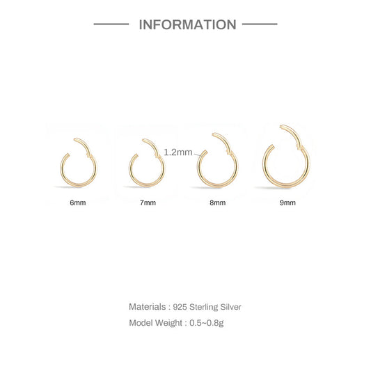 Fashion Geometric Sterling Silver Zircon Ear Studs 1 Piece