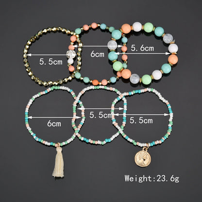 Fashion Geometric Alloy Beaded Women's Bracelets 1 Set