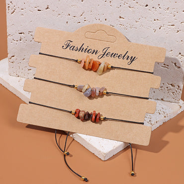 Fashion Irregular Gravel Bracelets 3 Pieces